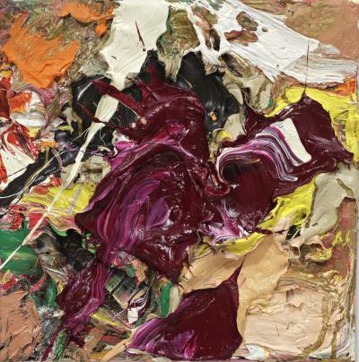 Sebastian Heiner, Nothing but Colors - No 012, 2020, Öl auf Leinwand, 30 x 30 cm