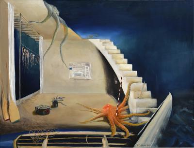 Friederike Jokisch,  Befreien, 2019, Öl auf Leinwand, 130 x 180 cm