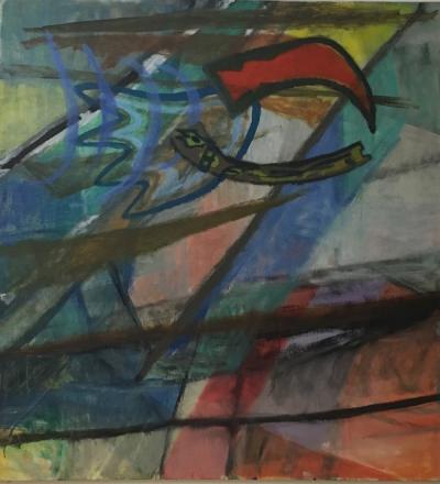 Michael Straub, It's Going to Rain, 2016, Öl auf Leinwand, 160 x 150 cm