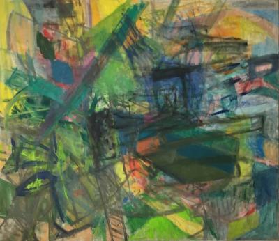 Michael Straub, Zu groß für seinen Käfig, 2016, Öl auf Leinwand, 130 x 160 cm