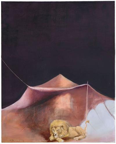 Friederike Jokisch, Wachen, 2015, Öl auf Leinwand, 100 x 80 cm