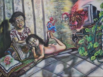 Novelty, 2014, Acryl auf Leinwand, 90 x 120 cm