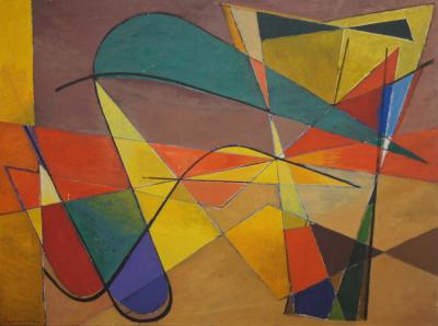 o.T. - No 334, 1949, Öl auf Leinwand, 97 x 130,3 cm