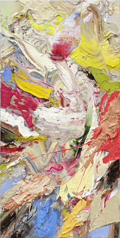 Heiner, Landscape, No2, 2020, Öl auf Leinwand, 110 x 55 cm