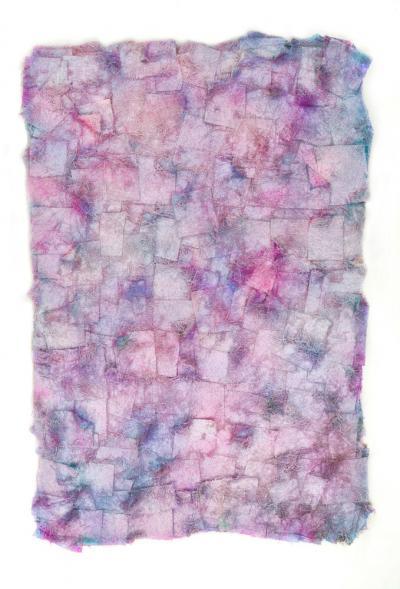 Patchwork Of The Ancestors ́ (Schmerz), 2018, Fiberglas, Farbe auf Leinwand, 133 x 88 x 8 cm