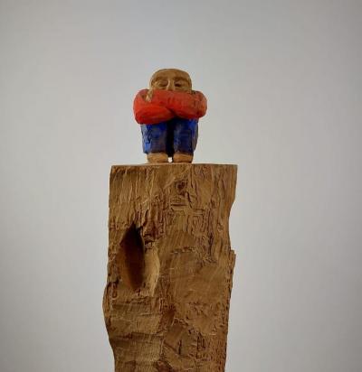 François de Berlin, 2021, Holz, 52 cm hoch