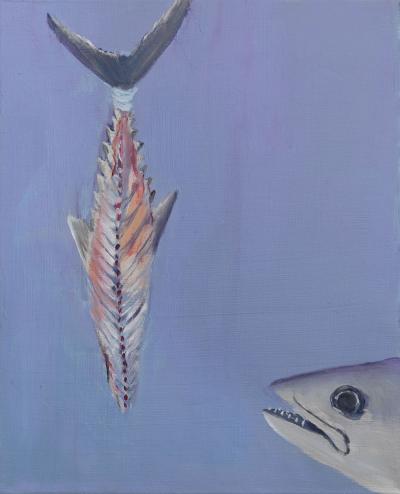 nach drei Tagen, 2021, Acryl, Öl auf Leinwand, 50 x 40 cm