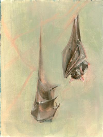 Relax I, 2020, Öl auf Papier, 48 x 36 cm
