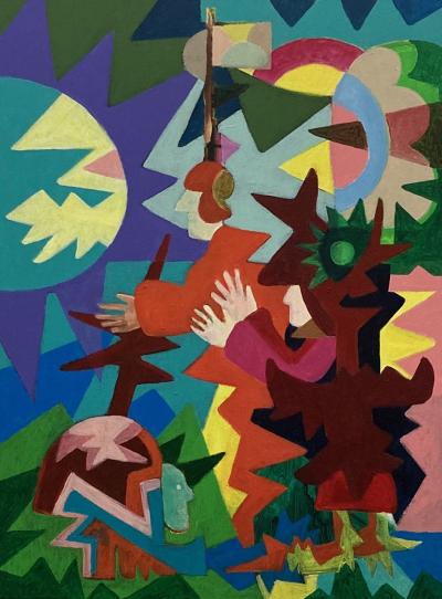 o.T., 2021, Öl auf Leinwand, 70 x 50 cm