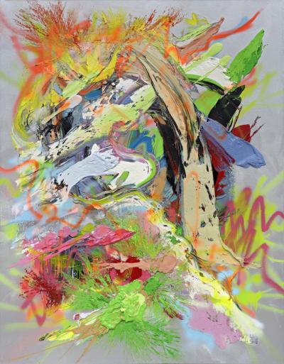 Dragon Garden, 2018, Öl auf Leinwand, 180 x 140 cm