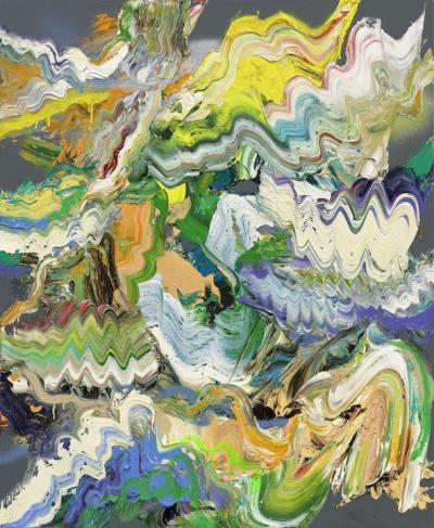 Roaringn Sky, 2022, Öl auf Leinwand, 110 x 90 cm