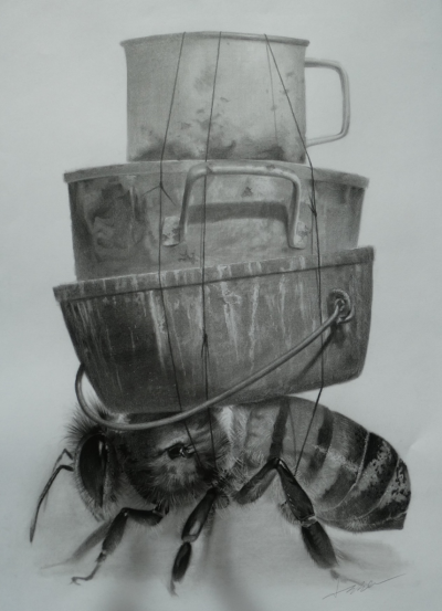 Kubaner 2, Serie Kuba, 2022, Bleistift auf Papier, 59 x 42 cm