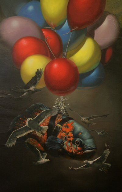 Traum @ Freiheit, 2021, Öl auf Leinwand, 135 x 85 cm