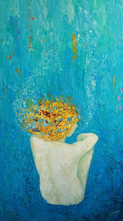 Loneliness, 2020, Acryl auf Leinwand,  180 x 100 cm