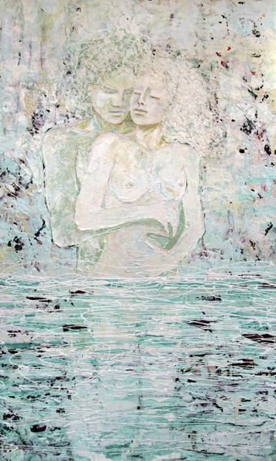 White, 2020, Acryl auf Leinwand, 100 x 60 cm