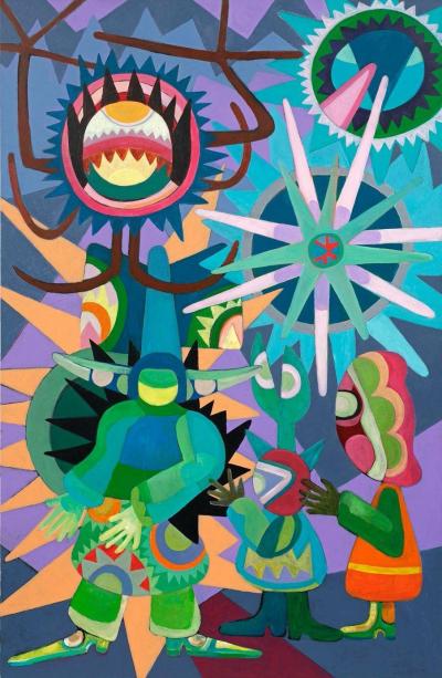 Astronaut, 2025, Acryl auf Leinwand, 200 x 130 cm