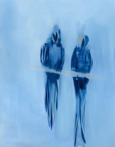 AMITIÉ ENCORE, 2025, Öl auf Papier, 46 x 36 cm