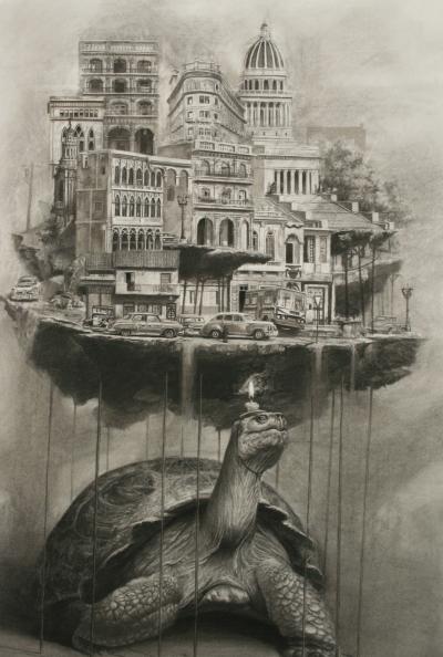 Memory, 2025, Kohle auf Papier, 100 x 70cm