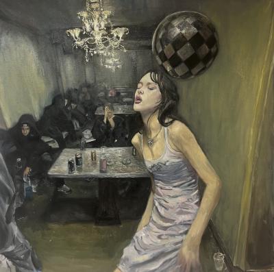 o.T. 2025, Öl auf Leinwand, 99,5 x 99,5 cm