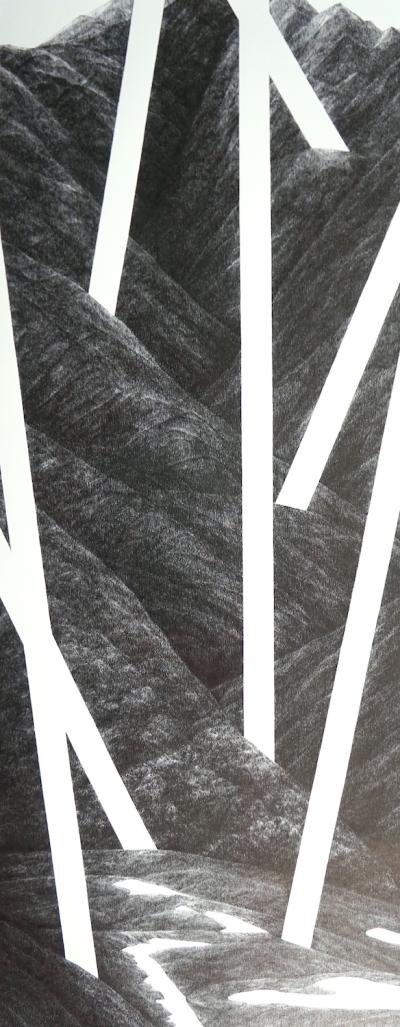 Wandel V, 2019, Tinte auf Papier, 100 x 40 cm