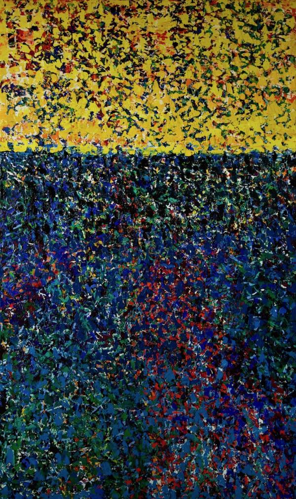 Pia Andersen, DORT! /ALLÁ2019, Öl auf Leinwand, 200 x 120 cm