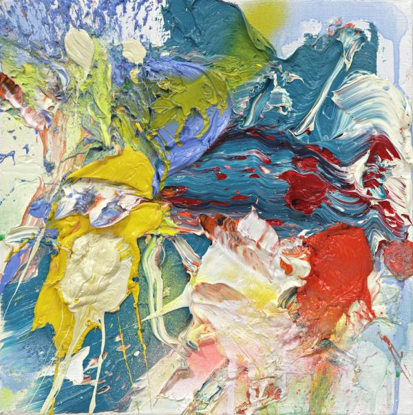 Sebastian Heiner, Nothing but Colors - No 011, 2020, Öl auf Leinwand, 30 x 30 cm