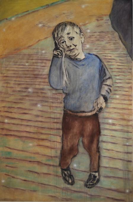 Liverpool 1965, 2009, Eitempera und Enkaustik auf Baumwollgewebe, 150 x 100 cm