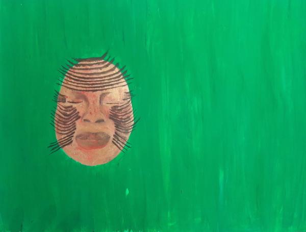 Ashley Scott, BUBI BISLA, 2020, Acryl auf Papier, 46 x 60 cm