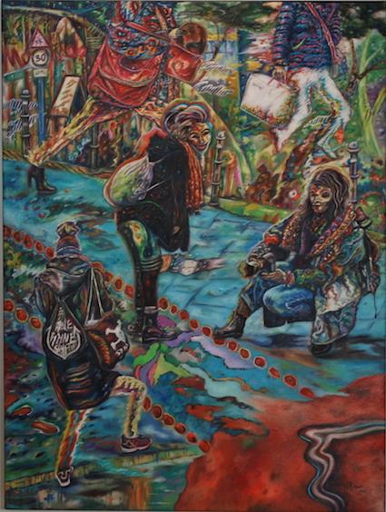Street Life, 2017, Öl auf Leinwand, 100 x 75 cm