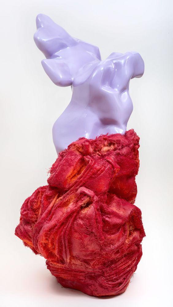 Self Portrait The Dawn of Aunt Fancie, 2018, Fiberglas, Harz, Farbe, 138 x 60 x 55 cm