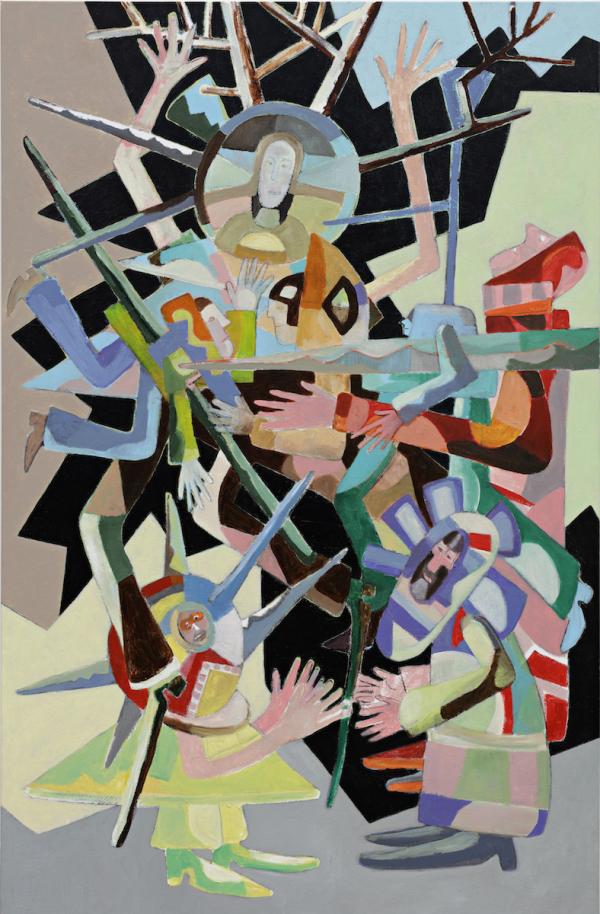 Sieg über die Sonne, 2018, Acrylic on Canvas, 200 x 130 cm