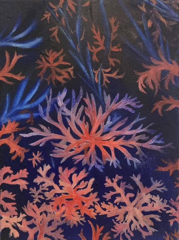 Coral II, 2022, Öl auf Leinwand, 40 x 30 cm