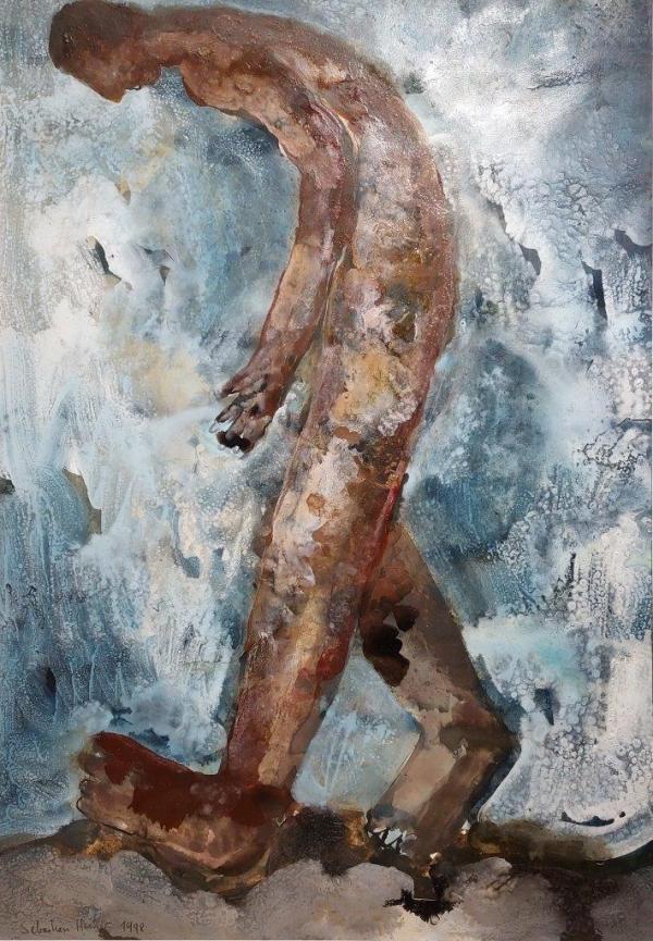 Der Mann, 1998, Gouache auf Papier, 100 x 70 cm