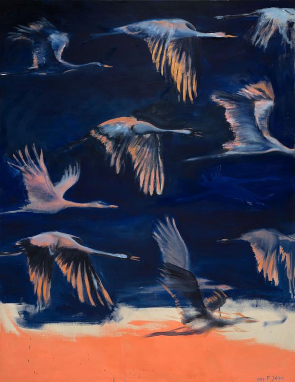 leuchten, 2023, Öl auf Leinwand, 180x140 cm