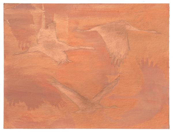 Reflexionen III_2023, Öl auf Papier, 32 x 24cm