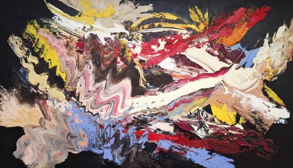 Mystery Train, 2016, Öl auf Leinwand, 100 x 170 cm