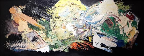 Nordlichter, 2013, Öl auf Leinwand, 60 x 150 cm