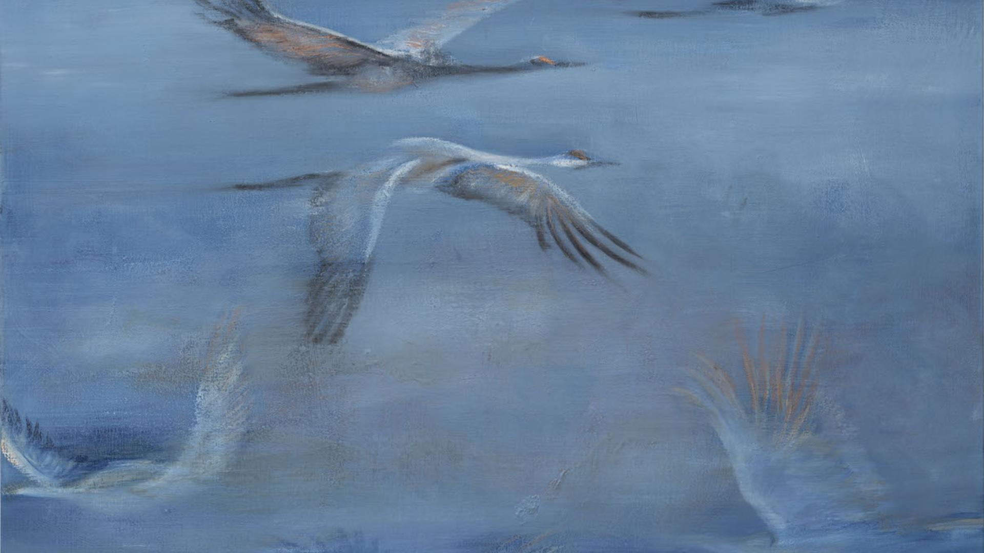 flügge, 2023, Öl auf Leinwand, 100 x 120 cm