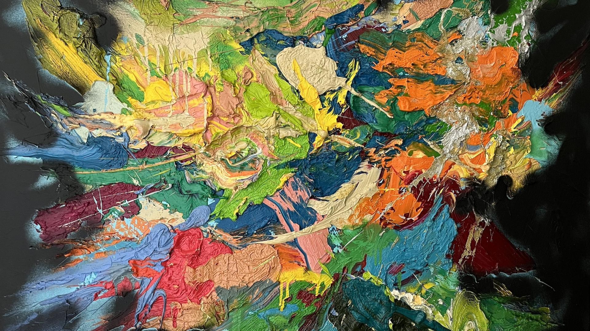 Island of Flowers, 2022, Öl auf Leinwand, 70 x 100 cm