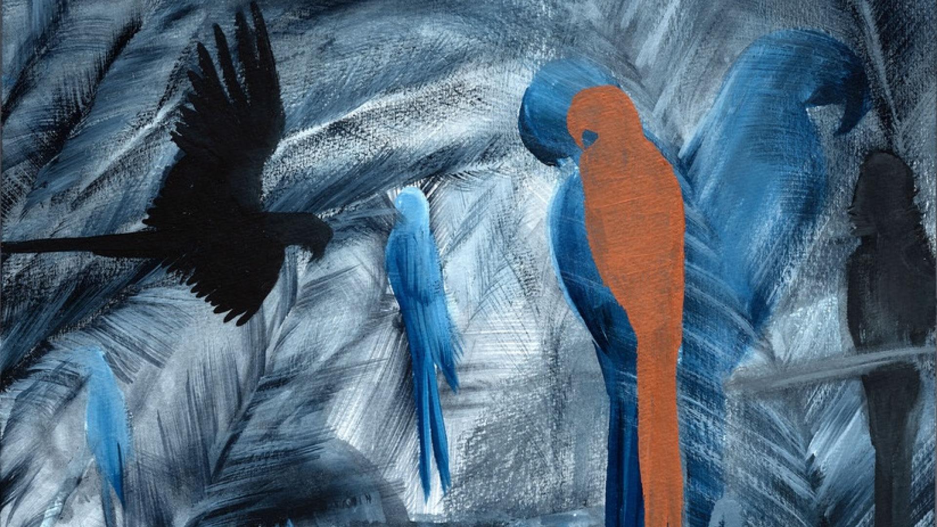 ARIE I, 2025, Öl auf Papier, 46 x 36 cm