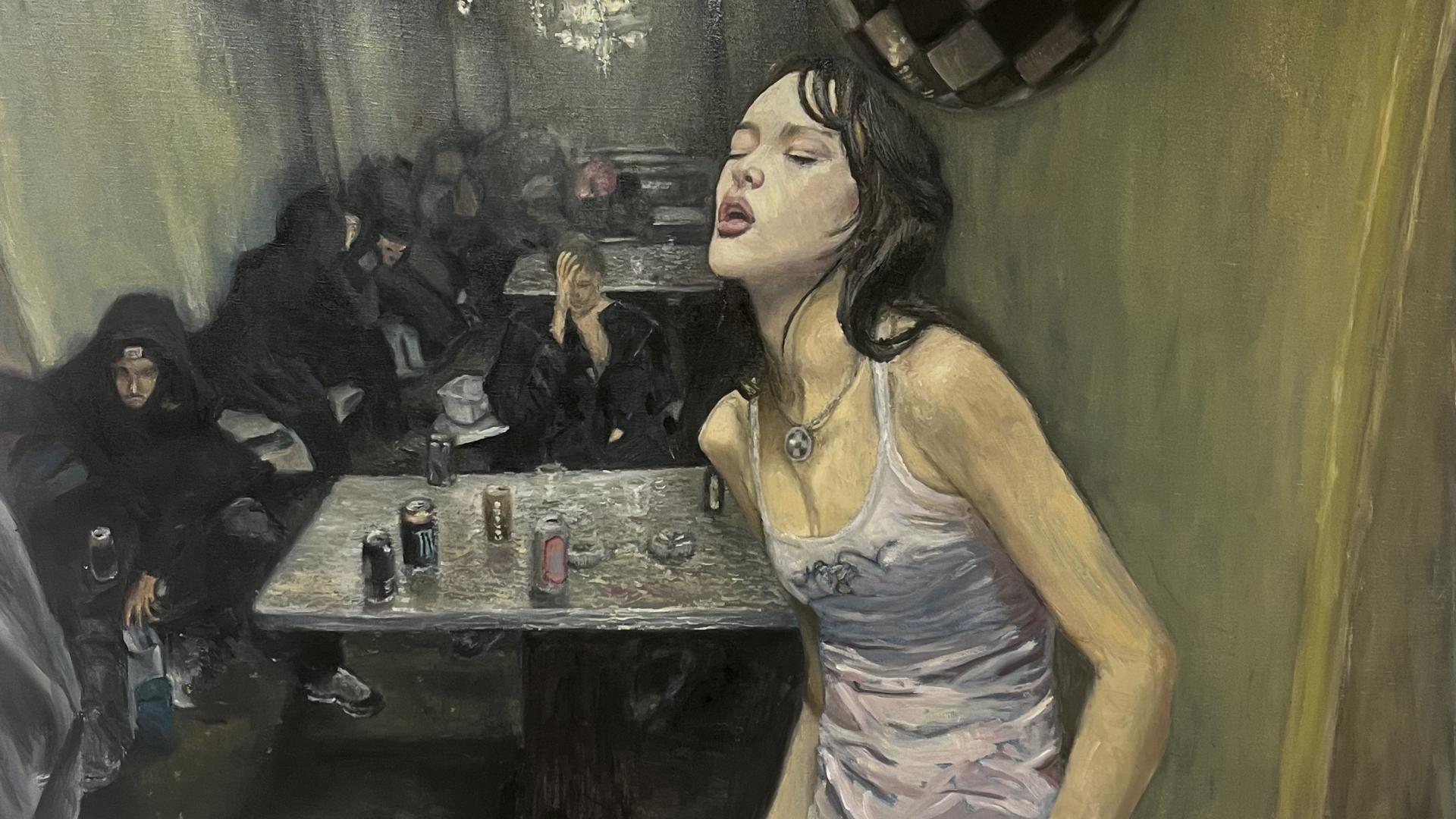 o.T. 2025, Öl auf Leinwand, 99,5 x 99,5 cm