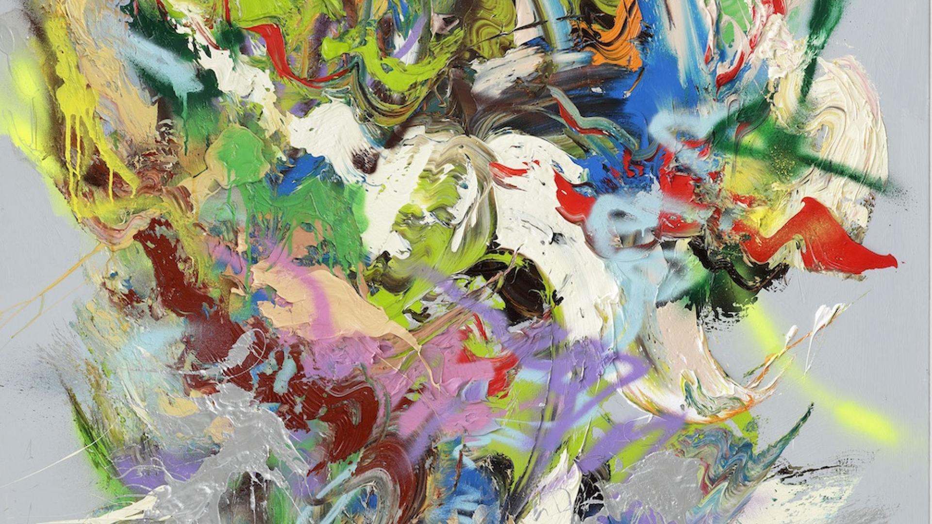 Bloom Under Tension, 2026, Öl auf Leinwand, 180 x 140 cm